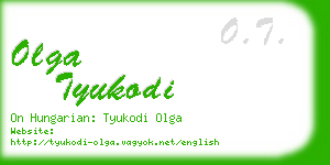 olga tyukodi business card